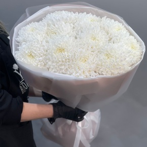 Букет из 11 белых хризантем  в Хотьково