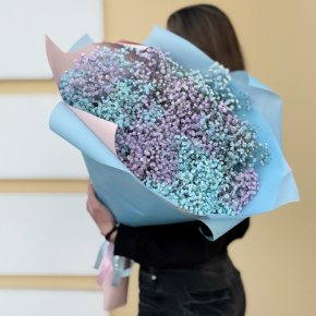 Букет "Радуга" из 15 гипсофил в Хотьково