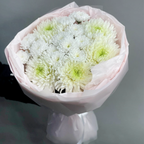 Букет из микса белых хризантем Магнум  в Хотьково