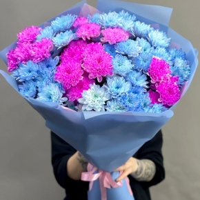 Букет "Матильда" из 15 кустовых хризантем в Хотьково