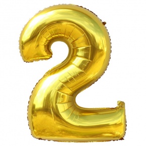 Шар гелиевый цифра 2 (40х102 см) в Хотьково