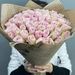 Букет из 51 пастельной розы (40 см) в Хотьково