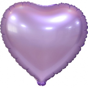 Сердце сиреневое фольгированный шар с гелием (45 см) в Хотьково