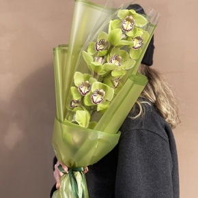 Букет из лаймовой орхидеи в Хотьково