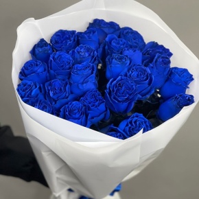 25 синих роз Эквадор (60 см) в Хотьково