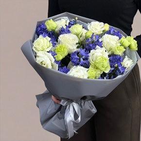 Букет из ароматных гиацинтов и эустом в Хотьково