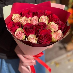 Букет "Вечность" из 15 роз кения (40 см) в Хотьково