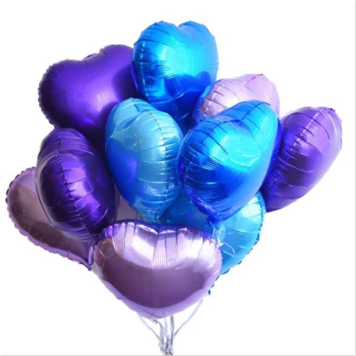 Сердце фиолетовое фольгированный шар с гелием (45 см) в Хотьково