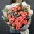 Букет "Фортуна" из коралловых роз и оксипеталума в Хотьково