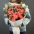 Букет "Фортуна" из коралловых роз и оксипеталума в Хотьково