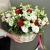 Композиция в корзине "Стелла" из роз, эустом и альстромерий в Хотьково