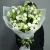 Букет "Грин ти" из кустовых роз, гербер и эустом в Хотьково