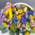 Корзина с тюльпанами, гиацинтами и нарциссами " Яркий краски весны" в Хотьково