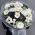 Букет "Белоснежная нежность" из георгин, брассики, хризантем Ньютон, эрингиума и гербер в Хотьково