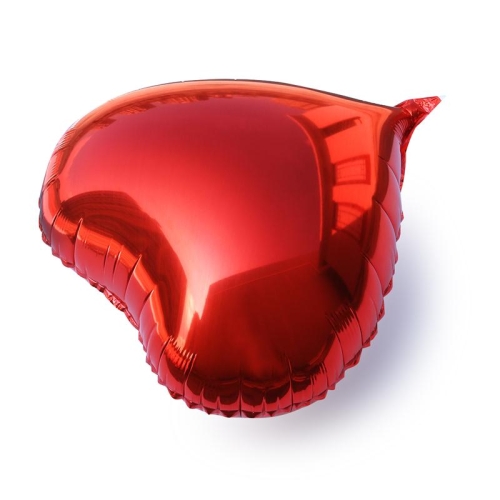 Сердце красное фольгированный шар с гелием (45 см) в Хотьково